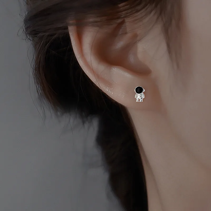 JKEM Copper/Zircon Stud Earrings Unisex-2