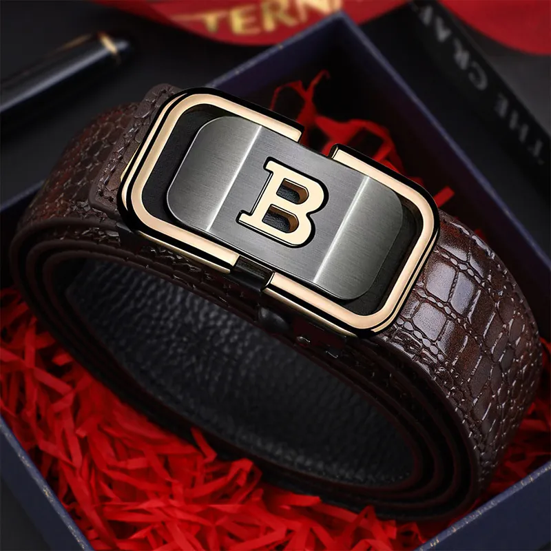 JKEM Alloy Leather Belts Unisex 4cm-2