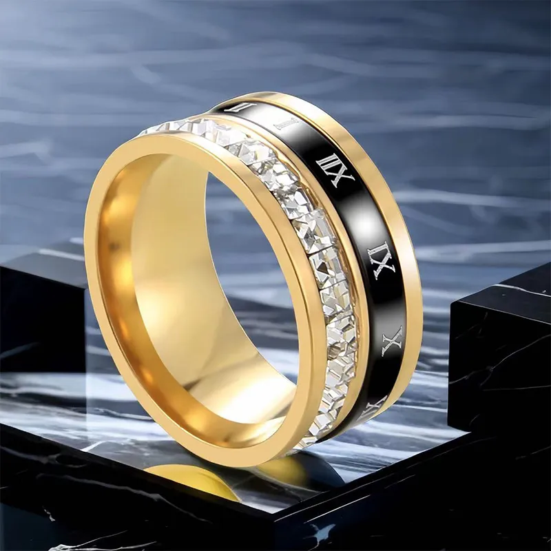 JKEM Titanium Steel Rings Unisex-8
