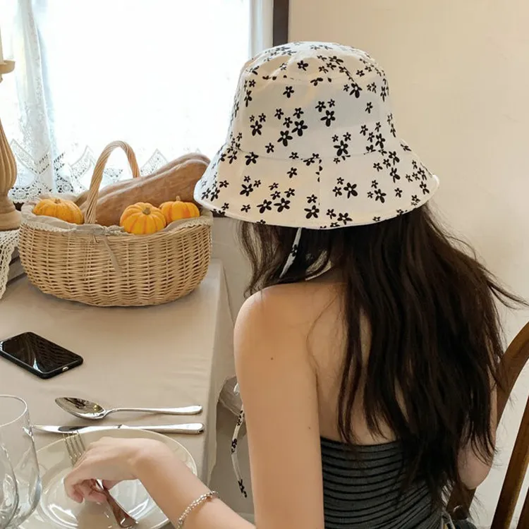 JKEM Cotton Polyester Blend Bucket Hats Women's-1