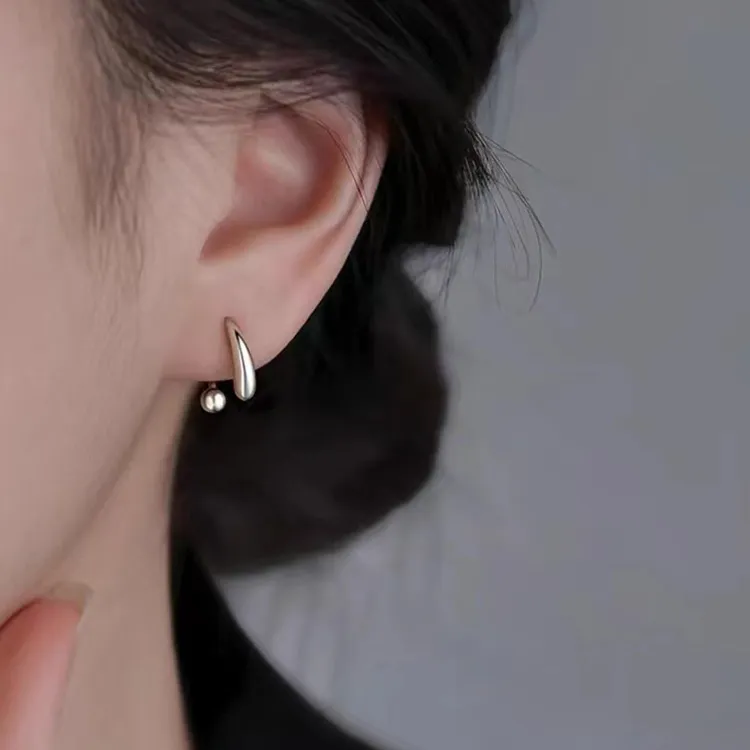 JKEM 925 Sterling Silver Earrings Unisex-2