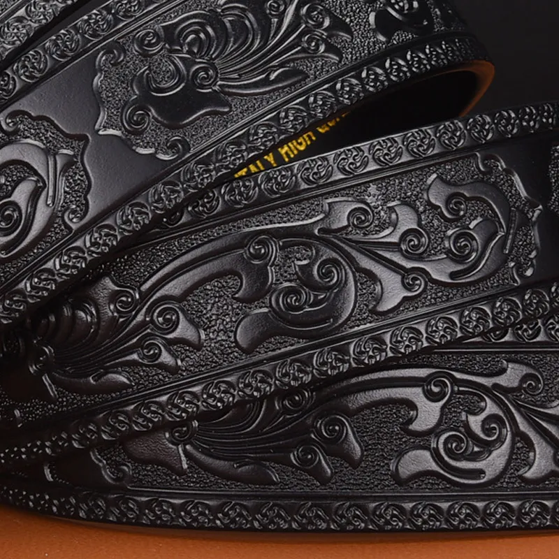 JKEM Cow Split Leather Belts Men's 3.5cm-2