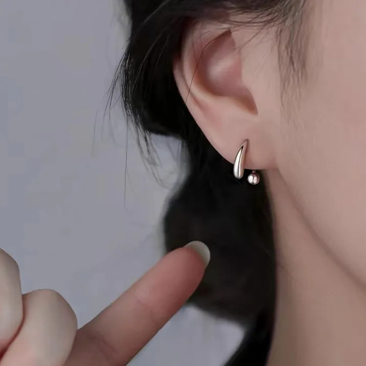 JKEM 925 Sterling Silver Earrings Unisex-1