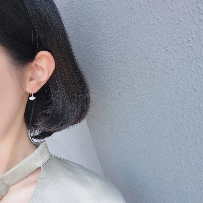 JKEM S925 Silver Stud Earrings Women's-3