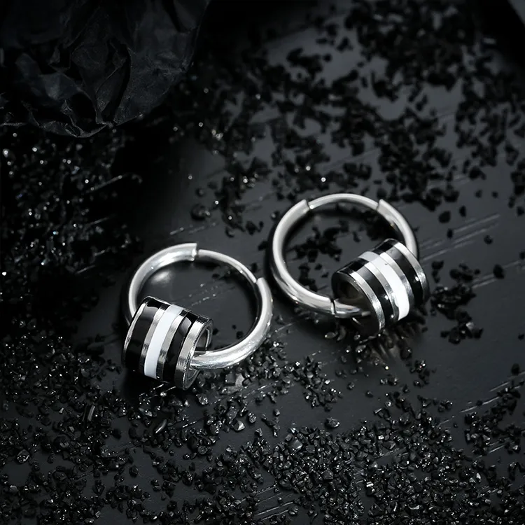 JKEM Titanium Steel Earrings Unisex-3