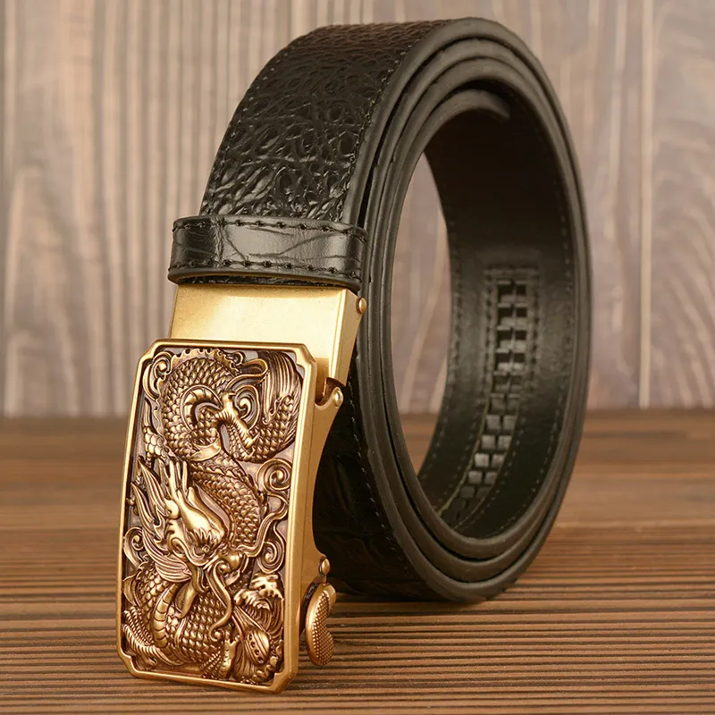 JKEM Alloy Leather Belts Unisex 4cm-3