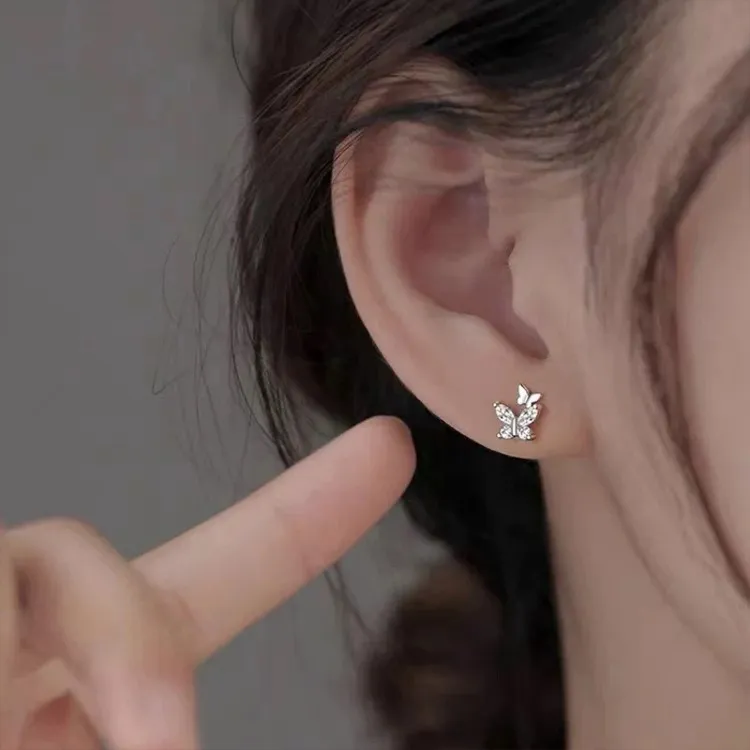 JKEM 925 Sterling Silver Stud Earrings Unisex-3