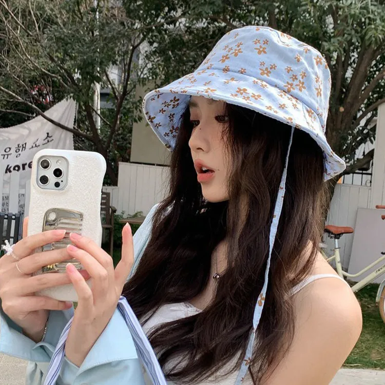 JKEM Cotton Polyester Blend Bucket Hats Women's-3