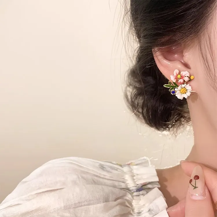 JKEM 925 Sterling Silver Stud Earrings Women's-5