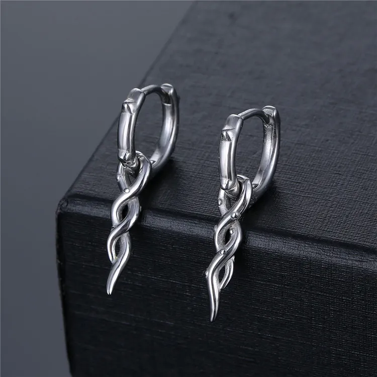 JKEM Titanium Steel Earrings Unisex-5