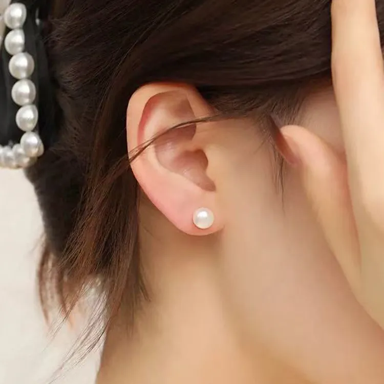 JKEM 925 Sterling Silver Stud Earrings Unisex-2