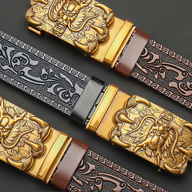 JKEM PU Leather/Alloy Leather Belts Men's 3.4CM-4