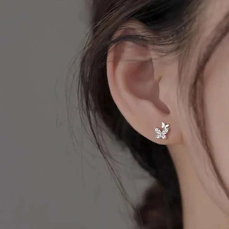 JKEM 925 Sterling Silver Stud Earrings Unisex-5