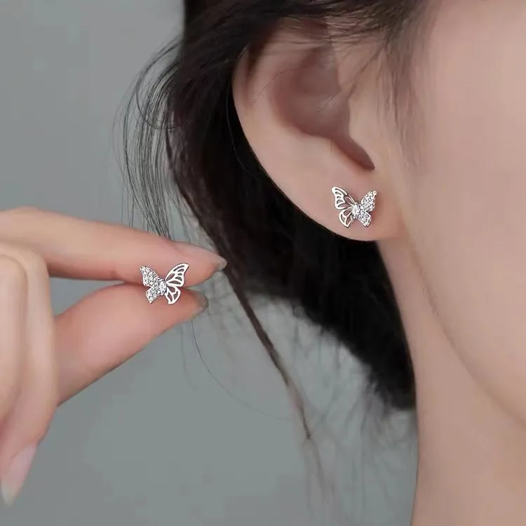JKEM 925 Sterling Silver Stud Earrings Women's-1