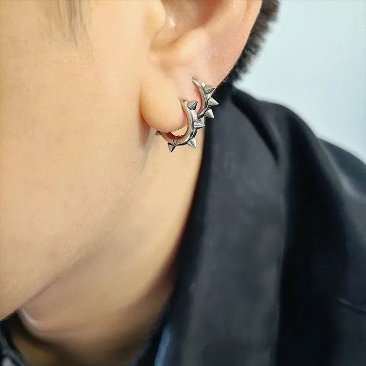 JKEM Titanium Steel Earrings Unisex-3