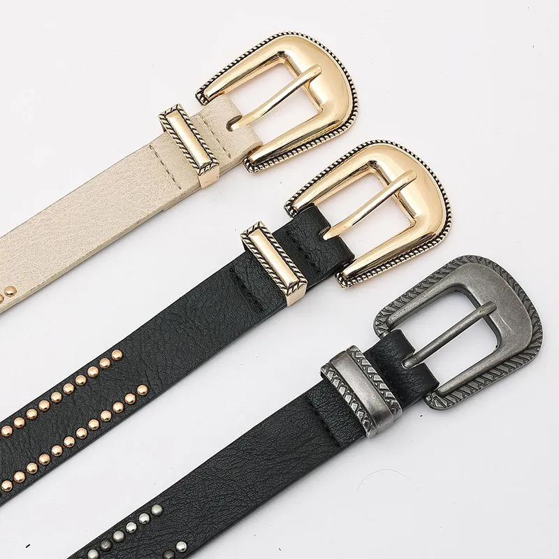 JKEM PU Leather/Alloy Leather Belts Women's 3cm-2