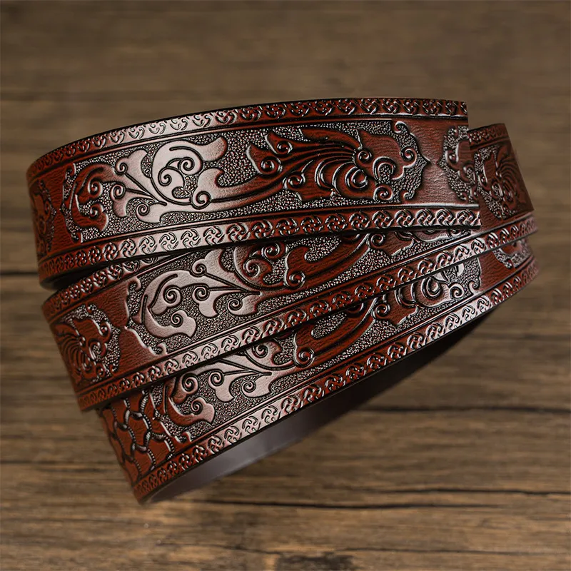 JKEM PU Leather/Alloy Leather Belts Men's 3.4CM-3
