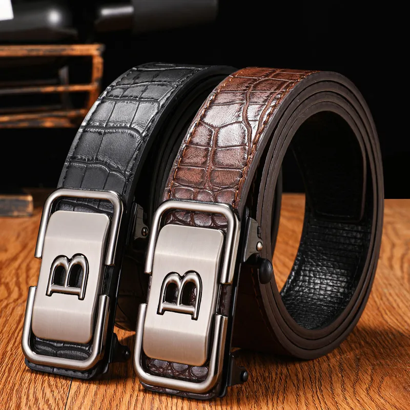 JKEM Alloy Leather Belts Unisex 4cm-12
