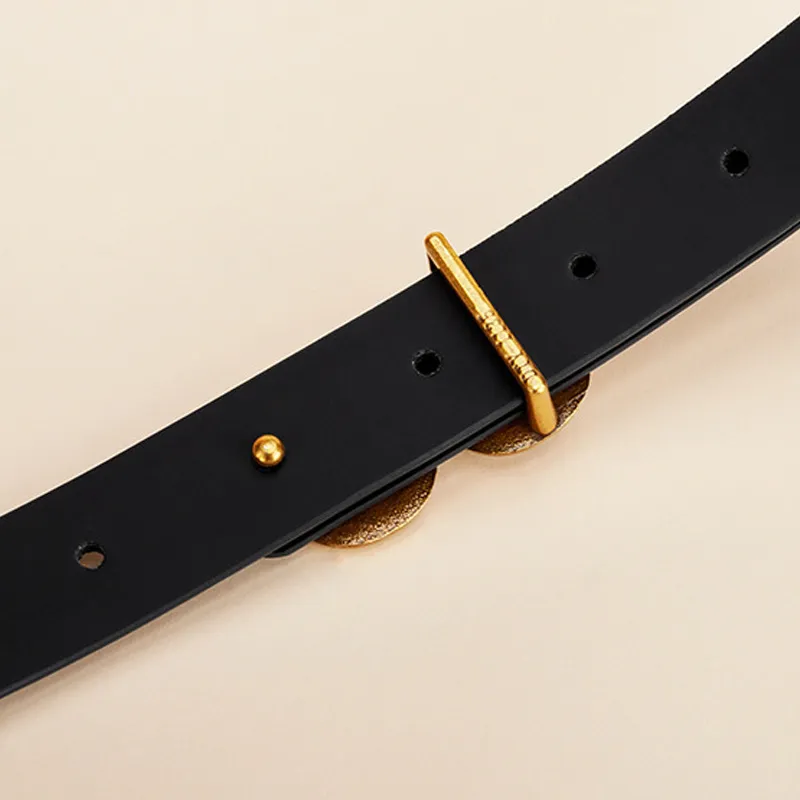 JKEM PU Leather Belts Women's 2.3cm-9