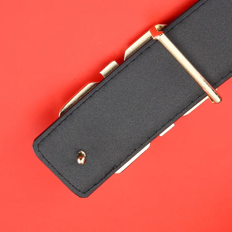 JKEM Cow Split Leather Belts Unisex 3.5cm-1