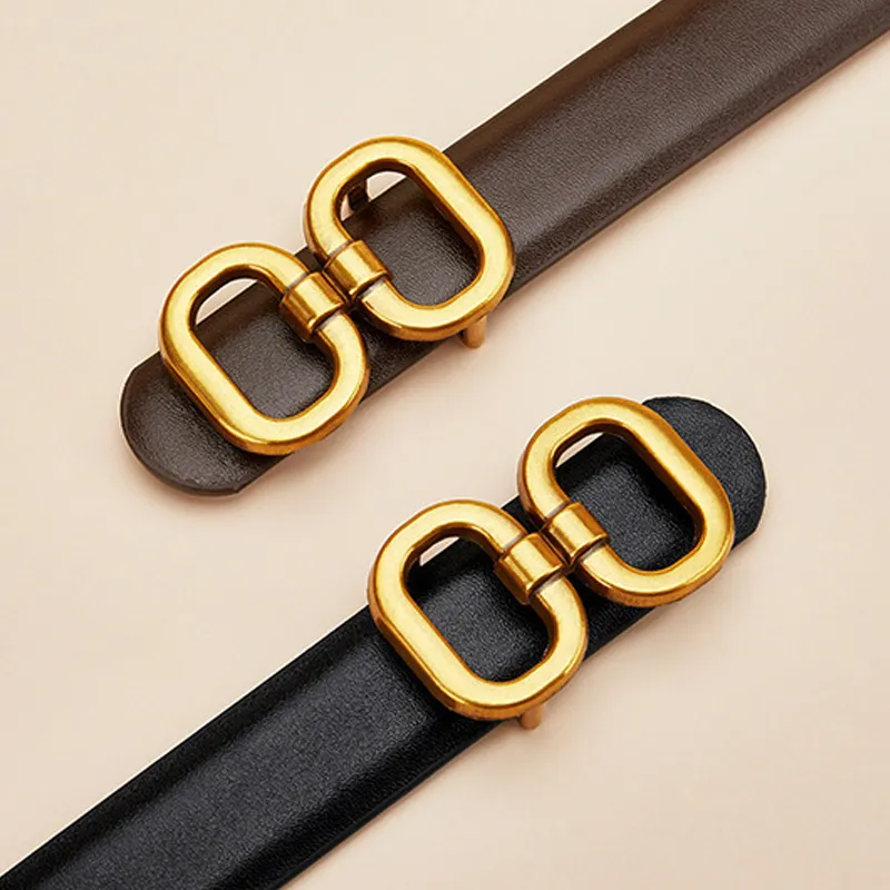 JKEM PU Leather Belts Women's 2.3cm-3