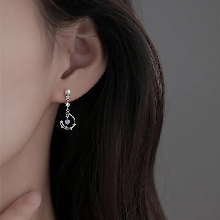 JKEM 925 Silver/alloy/resin Earrings Women's-2