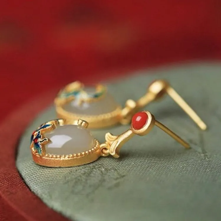 JKEM Resin Stud Earrings Women's-4