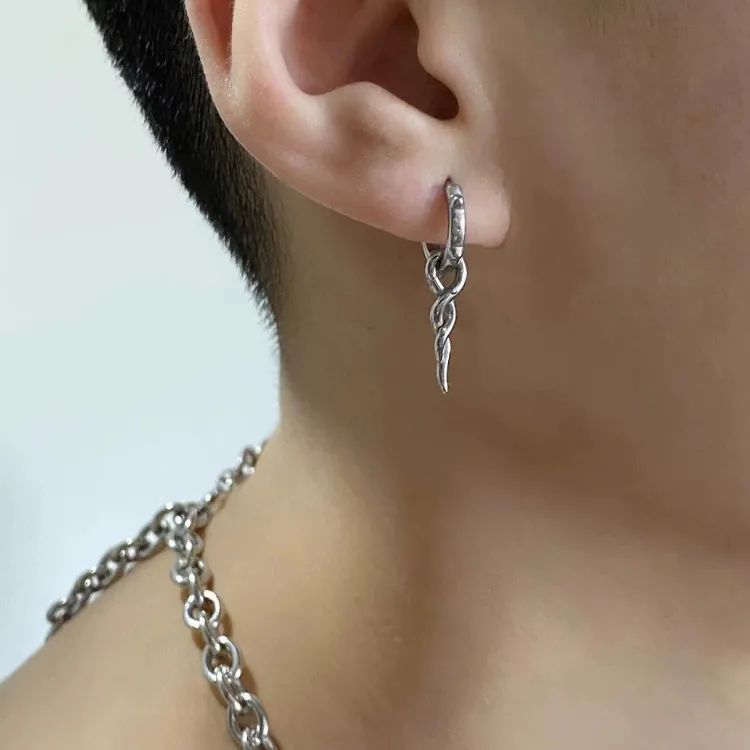 JKEM Titanium Steel Earrings Unisex-4