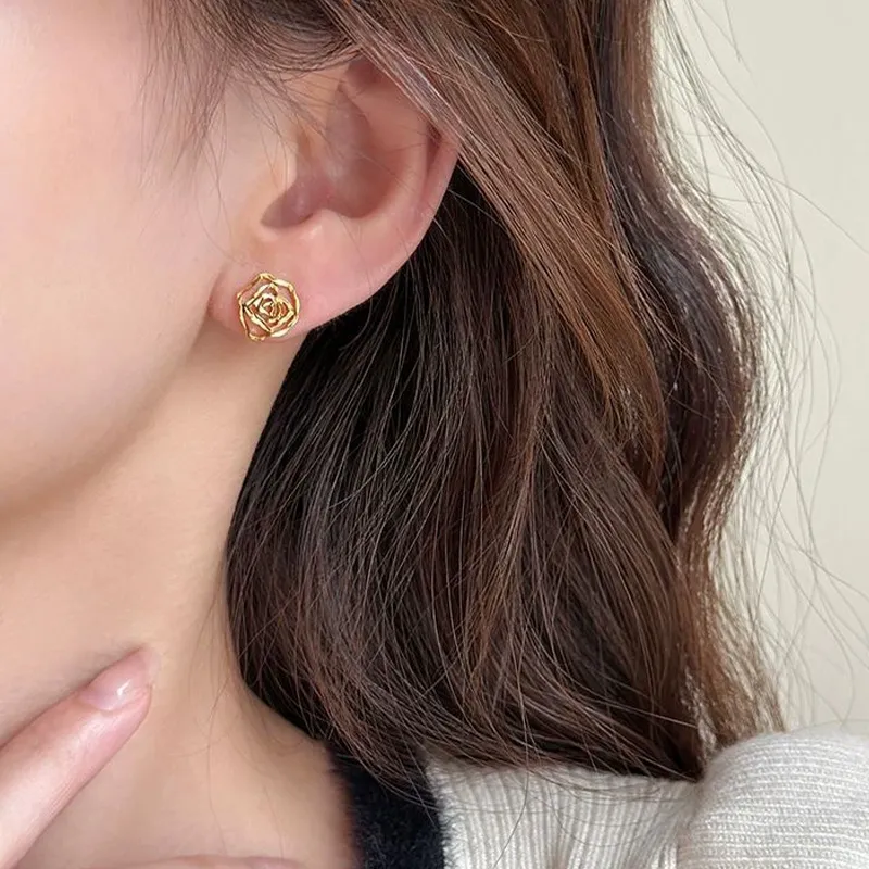 JKEM Titanium Steel Stud Earrings Unisex-3