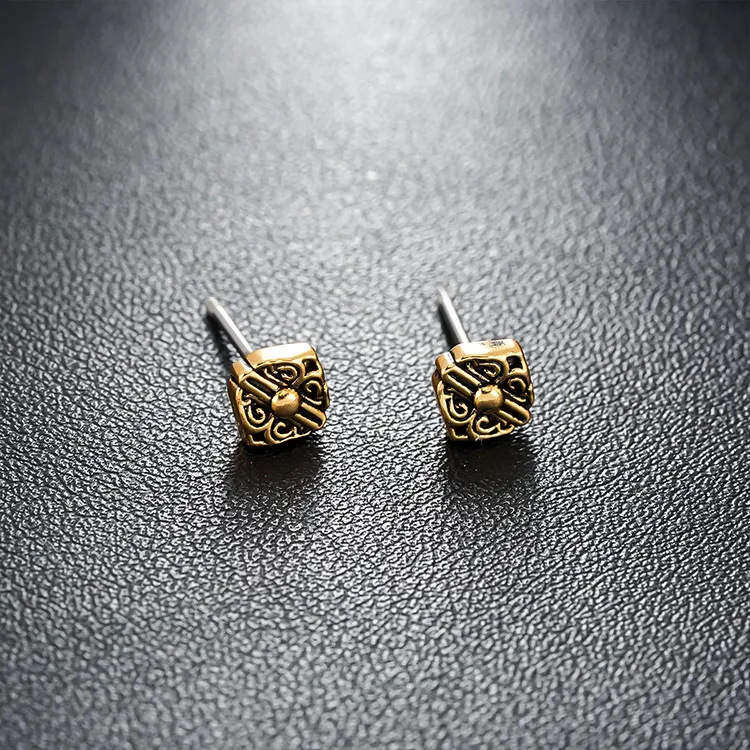 JKEM Copper Stud Earrings Unisex-5