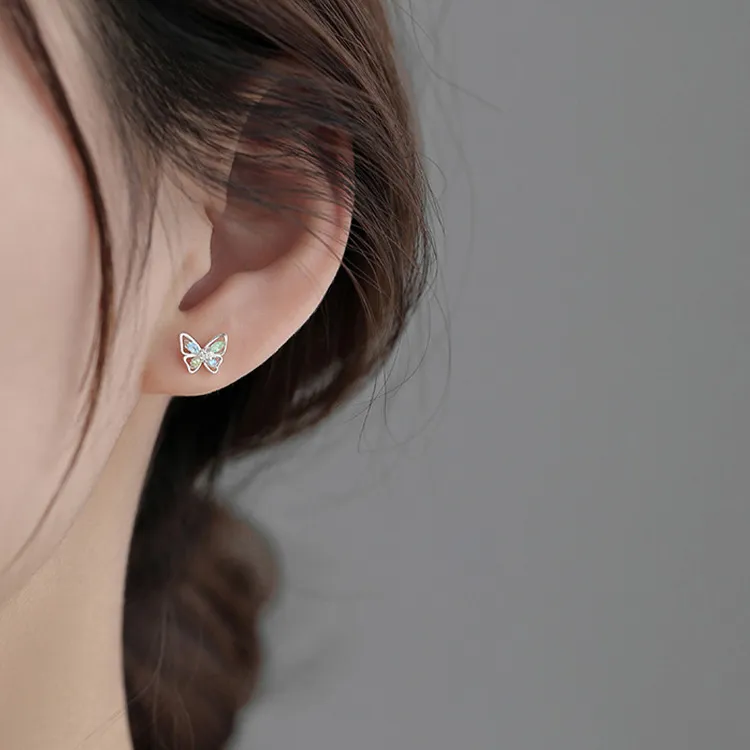 JKEM 925 Sterling Silver Stud Earrings Unisex-3