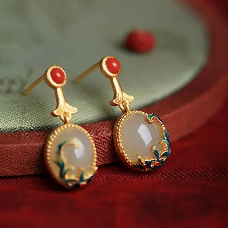 JKEM Resin Stud Earrings Women's-6