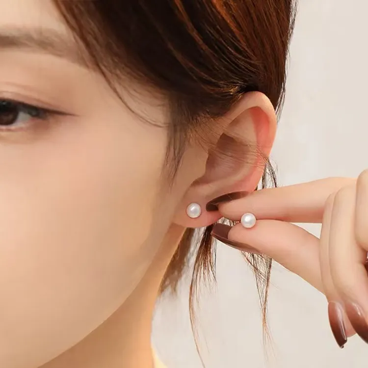 JKEM 925 Sterling Silver Stud Earrings Unisex-3