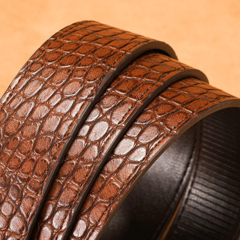 JKEM Alloy Leather Belts Unisex 4cm-1