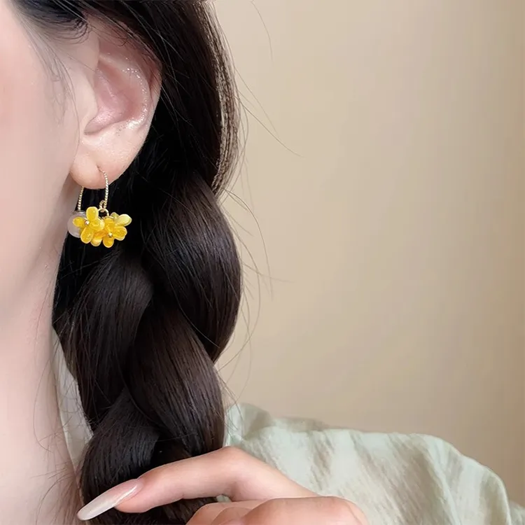 JKEM 925 Sterling Silver Needle Stud Earrings Women's-4