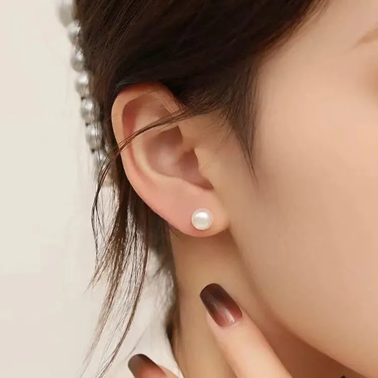 JKEM 925 Sterling Silver Stud Earrings Unisex-4
