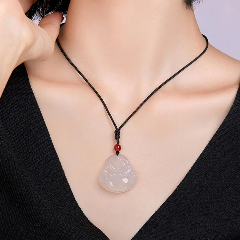 JKEM Chalcedony Jade Necklaces Women's-5
