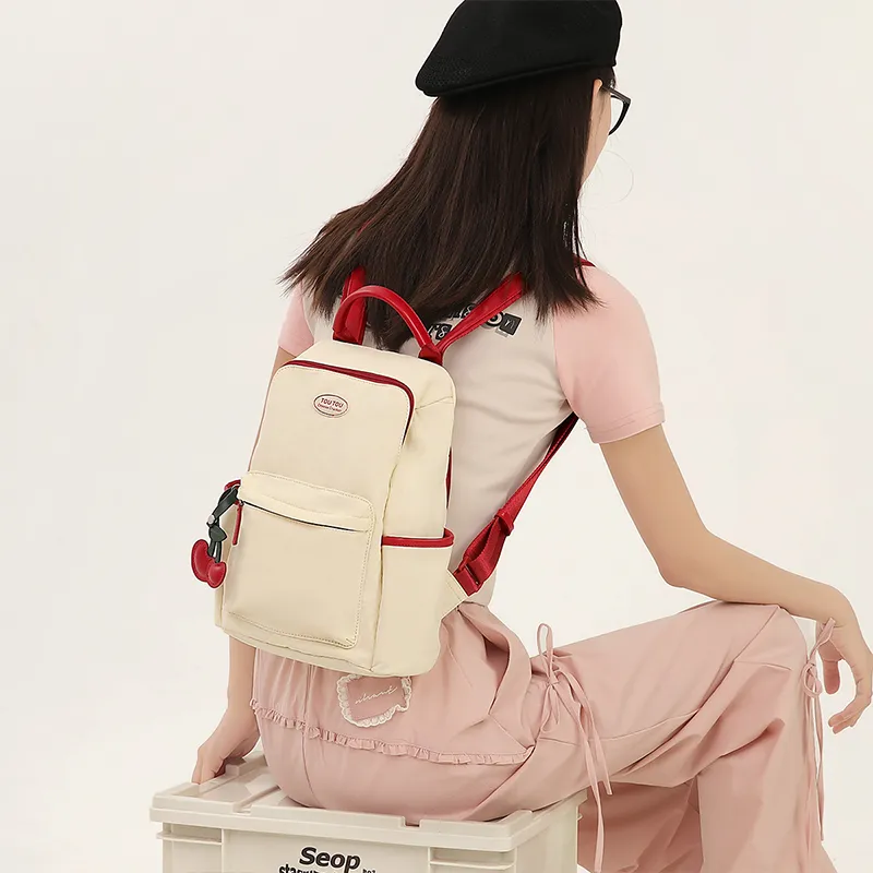 TOUTOU Fabric Backpack Large Size Women's Multicolor-1
