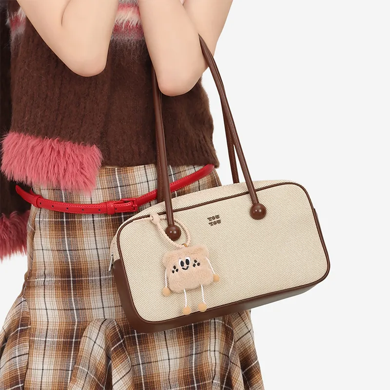 TOUTOU PU Shoulder Bag Tubas Women's Hazelnuts Brown-5