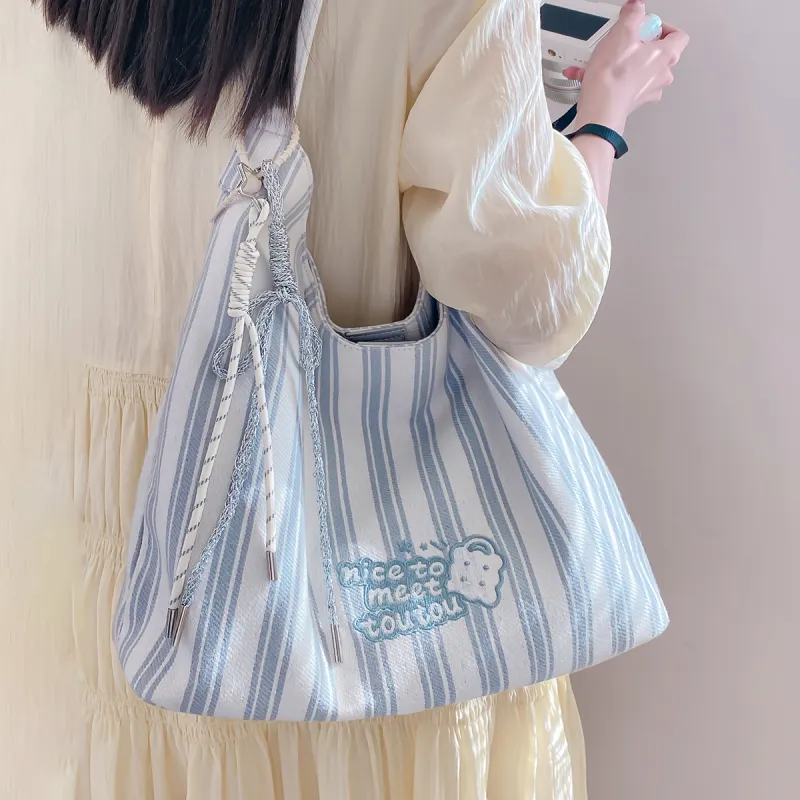 TOUTOU Fabric Shoulder Bag Regular Women's Coconut Ash-4
