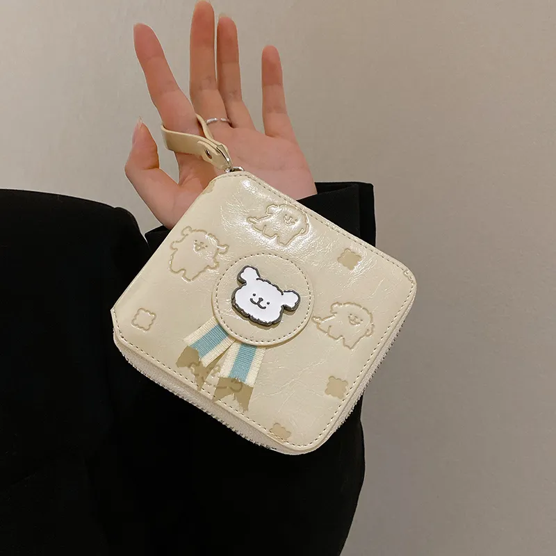 TOUTOU Line Puppy Co branded Model Wallet Synthetic Leather Regular Women's Cream White-4