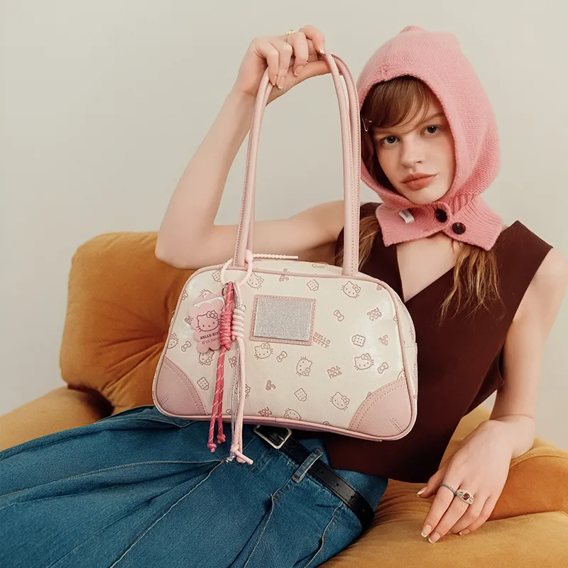 TOUTOU Hello Kitty Collaboration Hello Kitty Collection Synthetic Leather Shoulder Bag Regular Women's Cream White-2