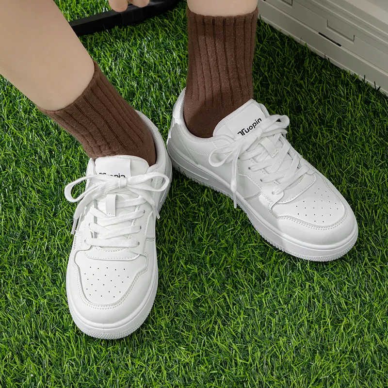 TUOPIN Cheese Milk Ice Slip-Resistant Water-Resistant Lightweight Breathable Low-Top Skateboard Shoes Milk White-6