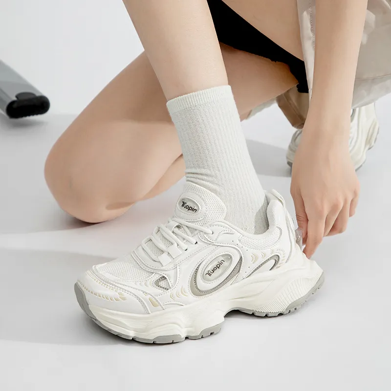 TUOPIN Futuristic Vintage Anti-Slip Wear-Resistant Low-Top Casual Shoes Silver Black-19