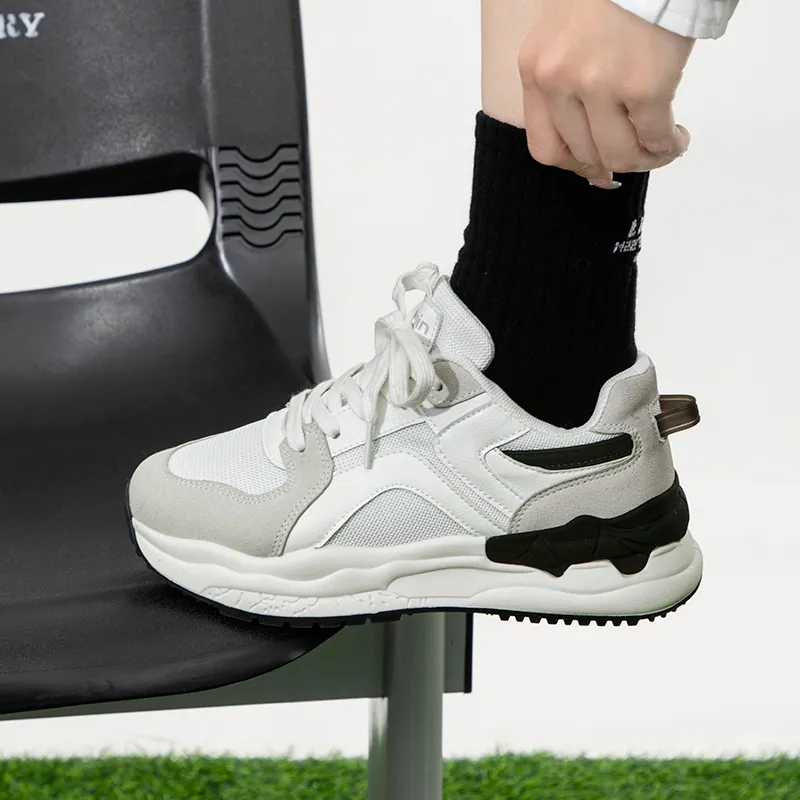 TUOPIN Slip Resistant Breathable Lightweight Low Top Casual Shoes Women's White Black-6