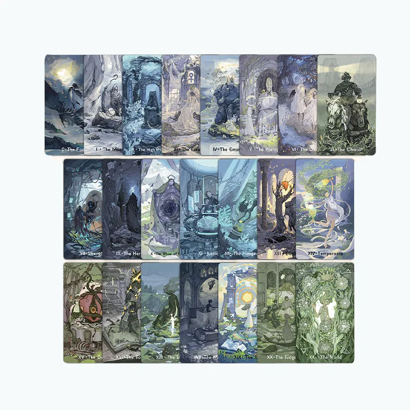 WohStudios Tarot Cloud Mist Twin Vertigo Series Holographic Card Board Games-2