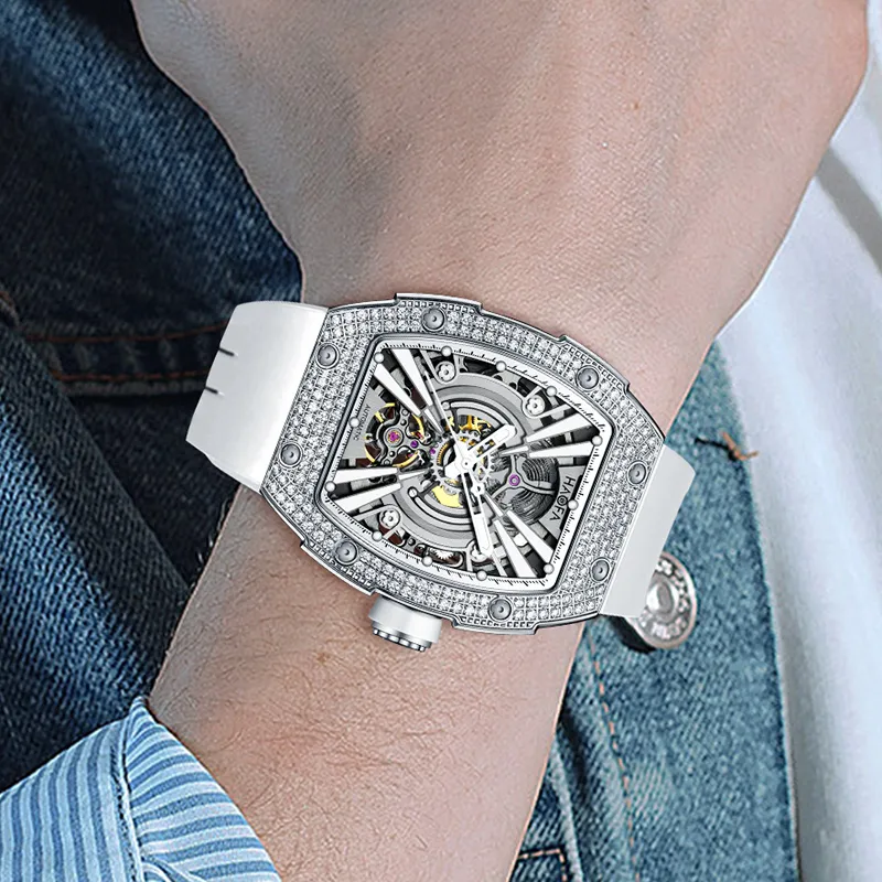 HaofaTourbillon 1907S Automatic Mechanical Movement Watch Men's Watches Cut-Out Dial-3