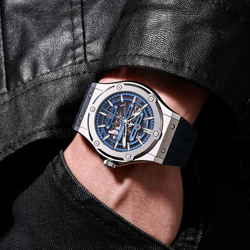 HaofaTourbillon Automatic Mechanical Movement Watch Men's Watches Cut-Out Dial 1913-6-3