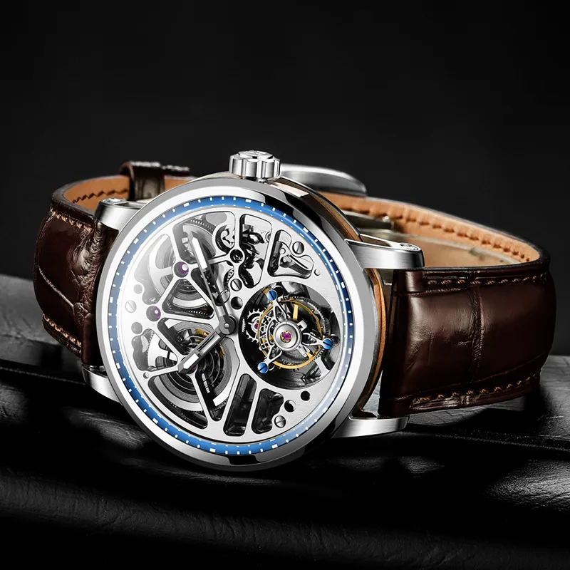 HaofaTourbillon 1930 Automatic Mechanical Movement Watch Men's Watches Cut-Out Dial-1