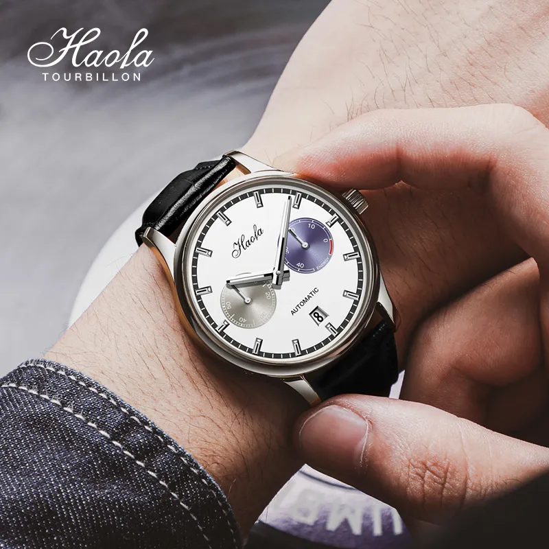 HaofaTourbillon Automatic Mechanical Movement Watch Men's Watches White Dial-1